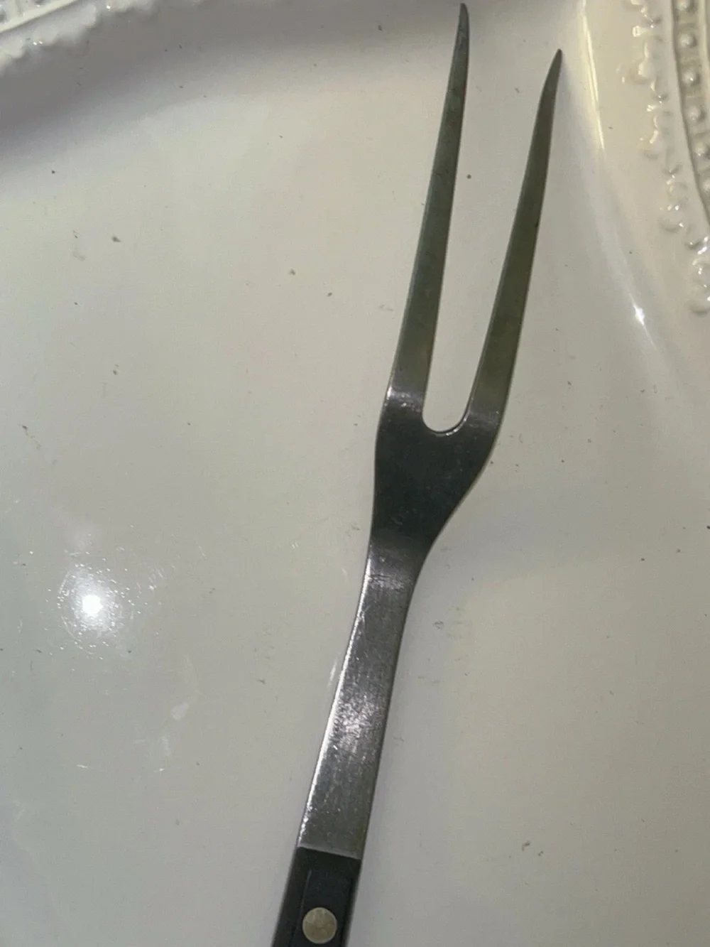 Ekco Flint Stainless Vanadium USA Meat Carving Fork 11.5 inches